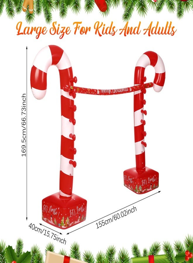 Arrowbash Christmas Candy Cane Striped Inflatable Limbo Game for Adults Indoor/Outdoor Party Fun - Image 2